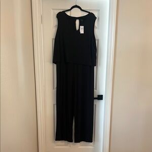 J Jill Wherever Collection Elegant Black Sleeveless Jumpsuit NWT